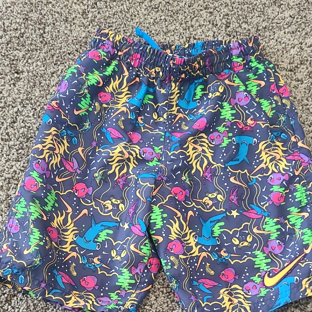 Nike Blue and Green Boys Swim Te